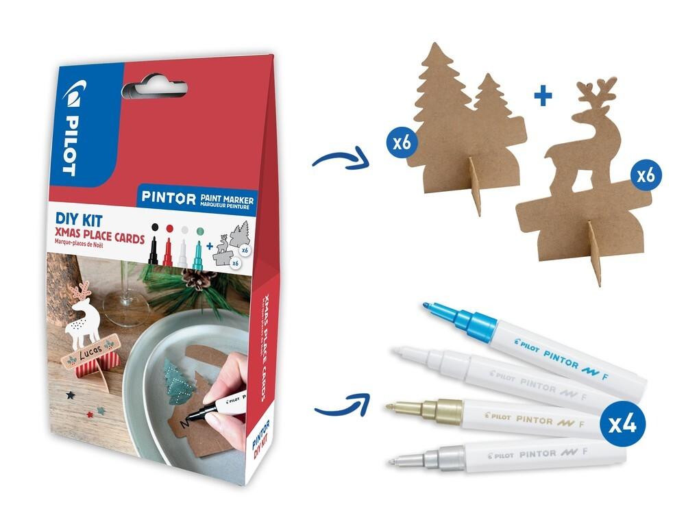 PILOT Kreativmarker PINTOR 2.9 (F) DIY-Set Xmas Tischkarten