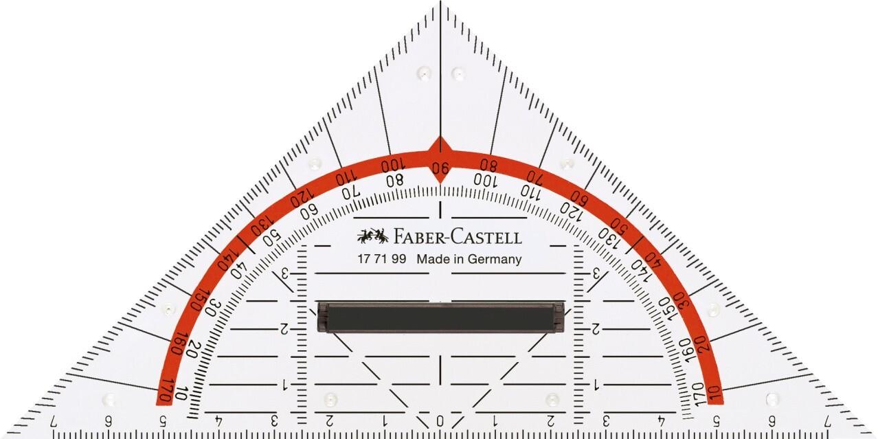 Faber-Castell Geodreieck klein mit Griff 14cm