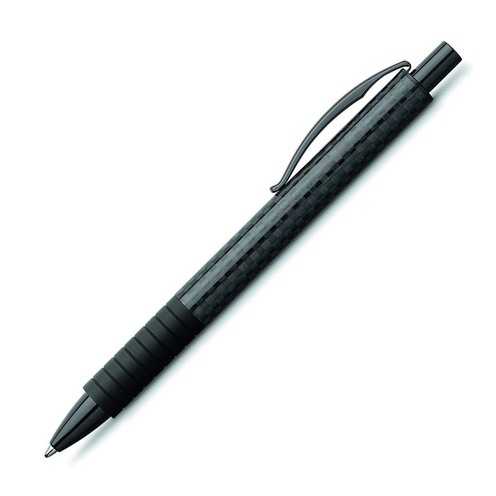 Faber-Castell 148888 - Kugelschreiber Essentio Black Carbon, Mine B