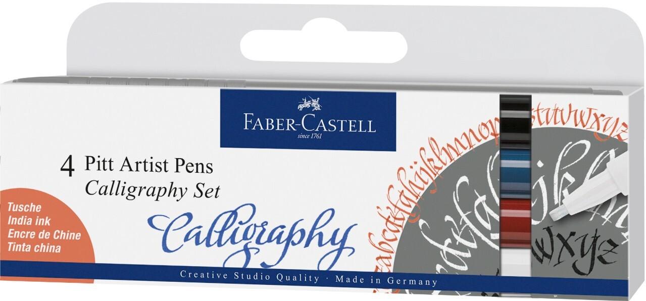 Faber-Castell Tuschestifte Pitt Artist Pens Calligraphy, 4er Set