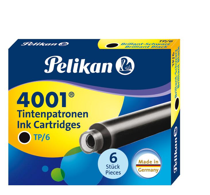 Pelikan Tintenpatronen 4001® 6er Set Standard-Patronen, Brillant-Schwarz