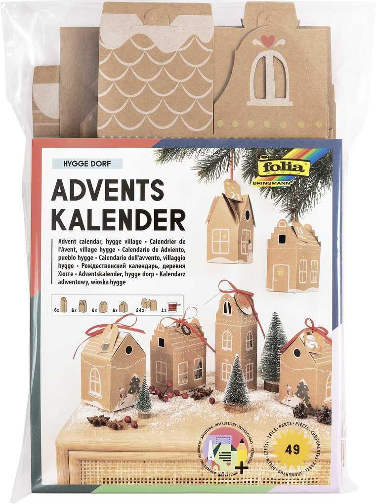 Folia Adventskalender HYGGE DORF, 49-teilig