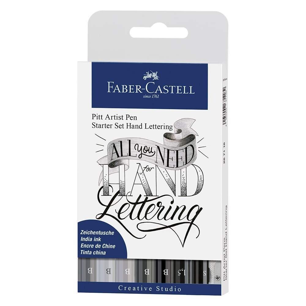 Faber-Castell Tuschestifte Pitt Artist Pens Lettering, 9er Set Starter