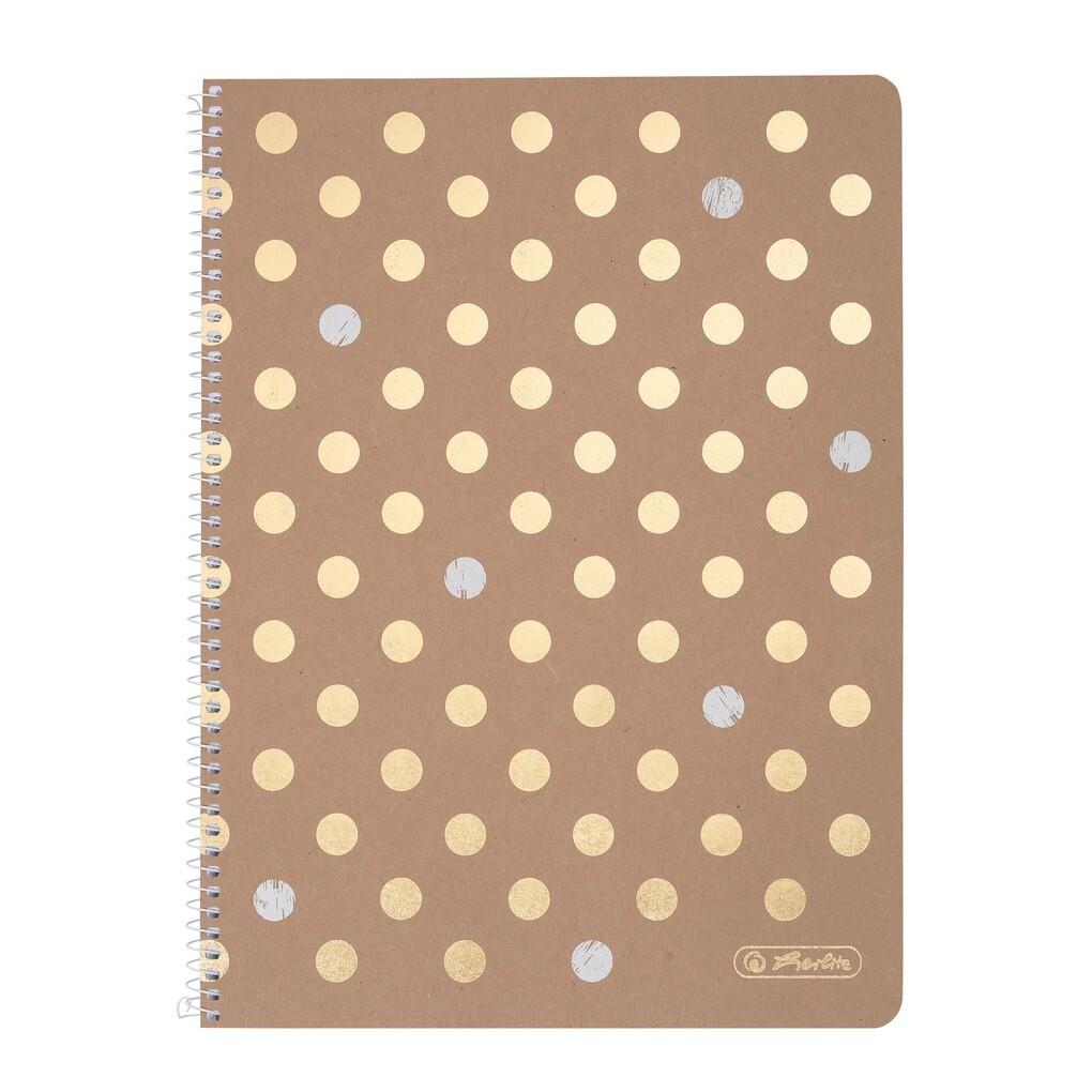 Herlitz Spiralblock A4 Pure Glam 80 Blatt kariert