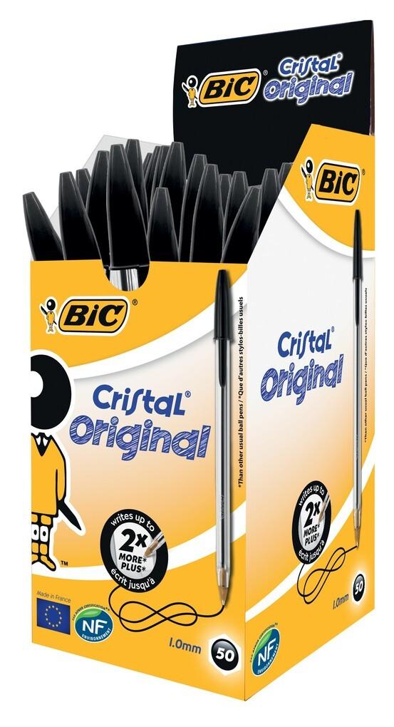 BIC Kugelschreiber Cristal Original Medium 0.4mm schwarz, 50er Set