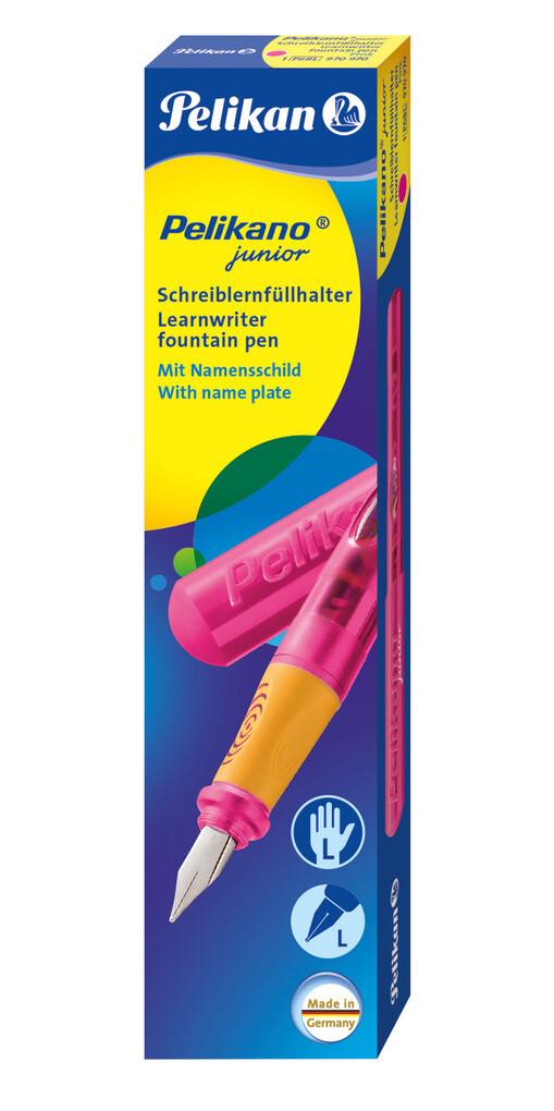 Pelikan Schreiblernfüllhalter Pelikano Junior, Pink, Feder L, für Linkshänder