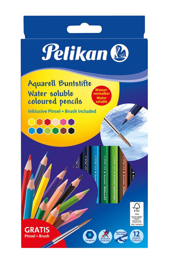 Pelikan 700672 - Aquarell Buntstifte Standard, 12 Stifte