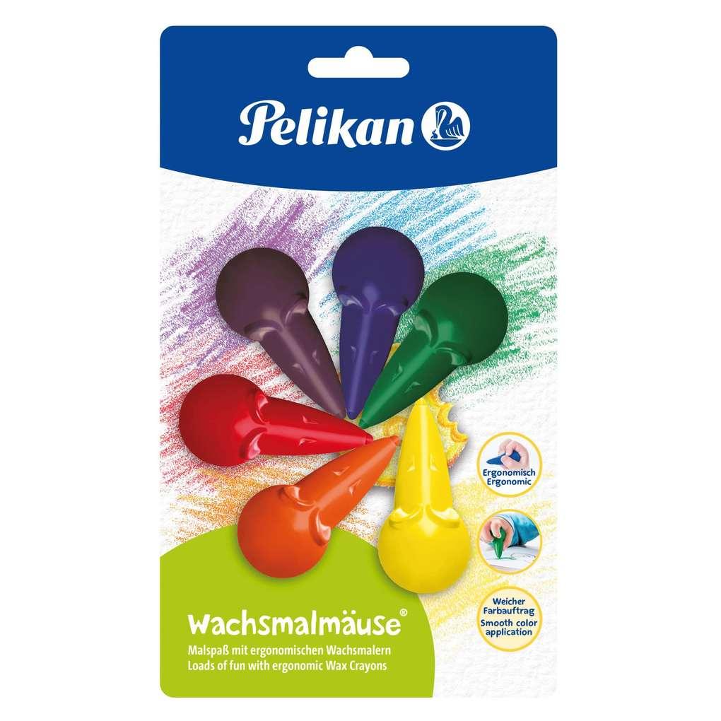 Pelikan Wachsmalstifte Wachsmalmäuse, 6er Set