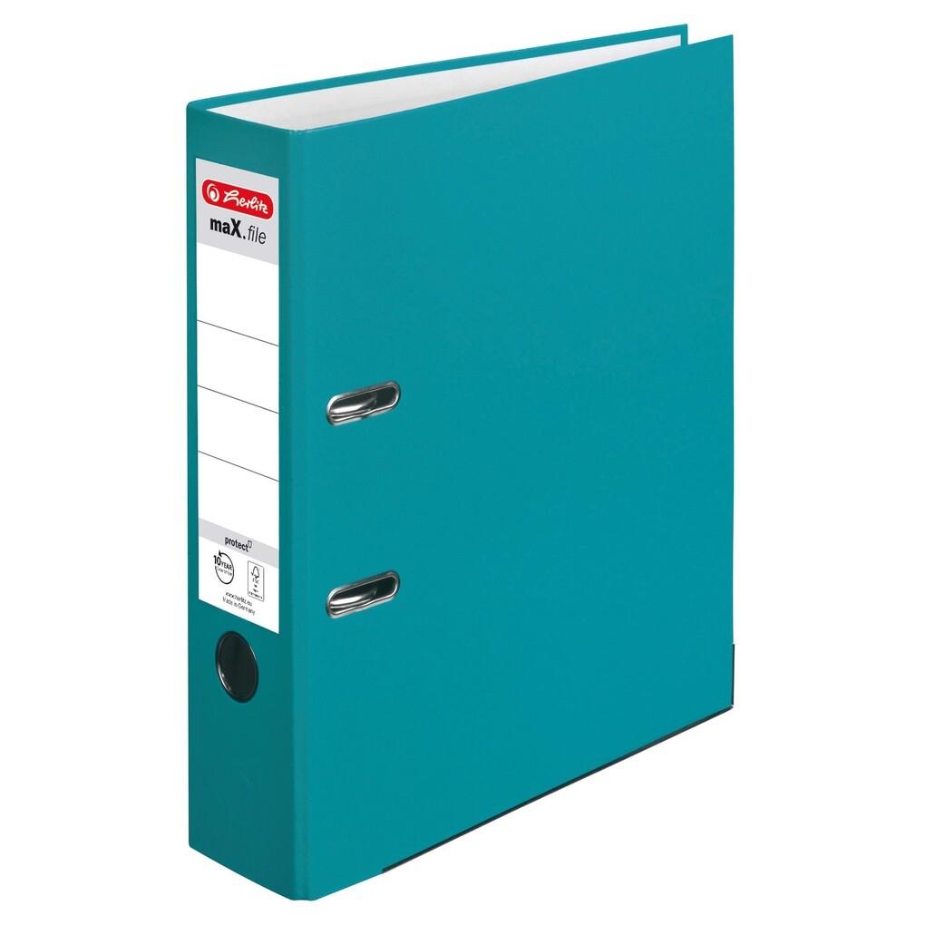 Herlitz Ordner maX.file protect A4 8cm caribbean turquoise