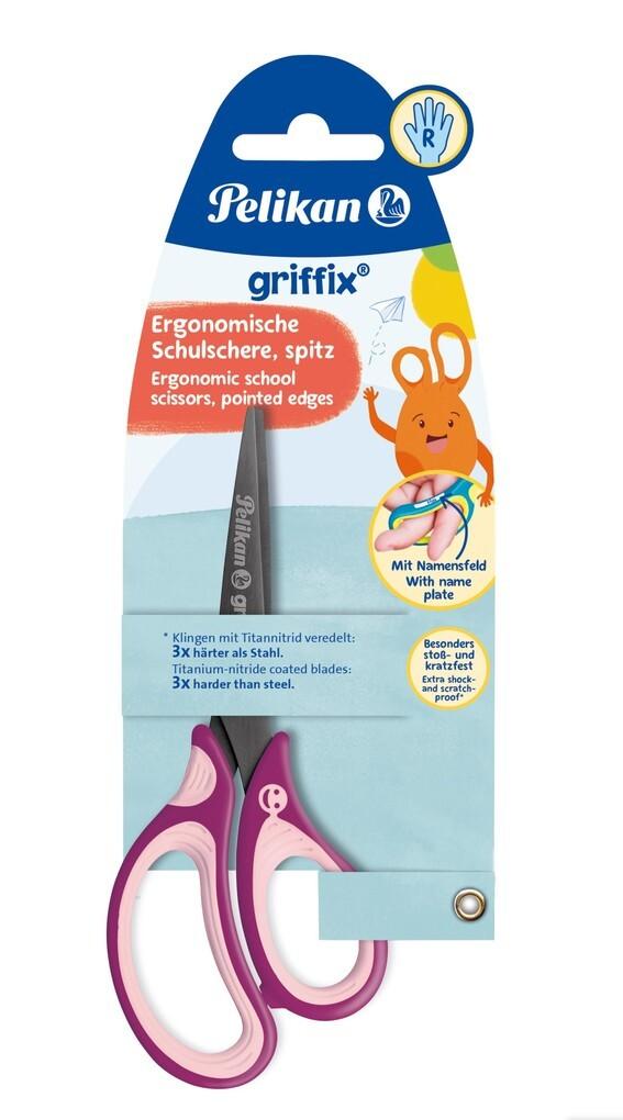 Pelikan Schere griffix® Schulschere spitz für Rechtshänder, SweetBerry