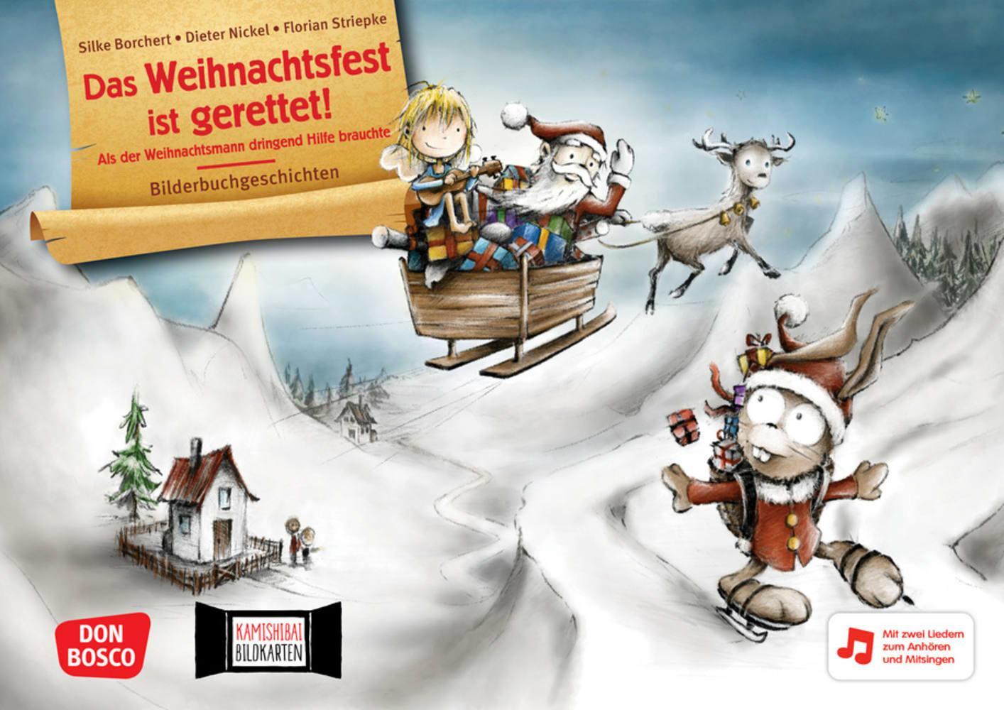 Das Weihnachtsfest ist gerettet! Kamishibai Bildkartenset