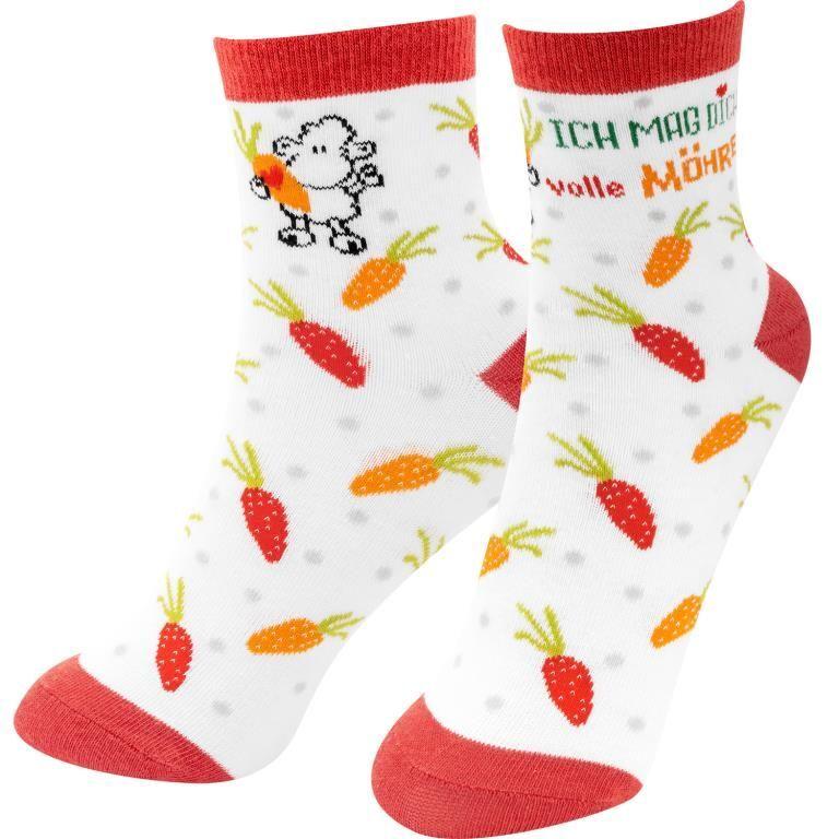 Zaubersocken "Möhre", 1 Paar für Größe 36-40