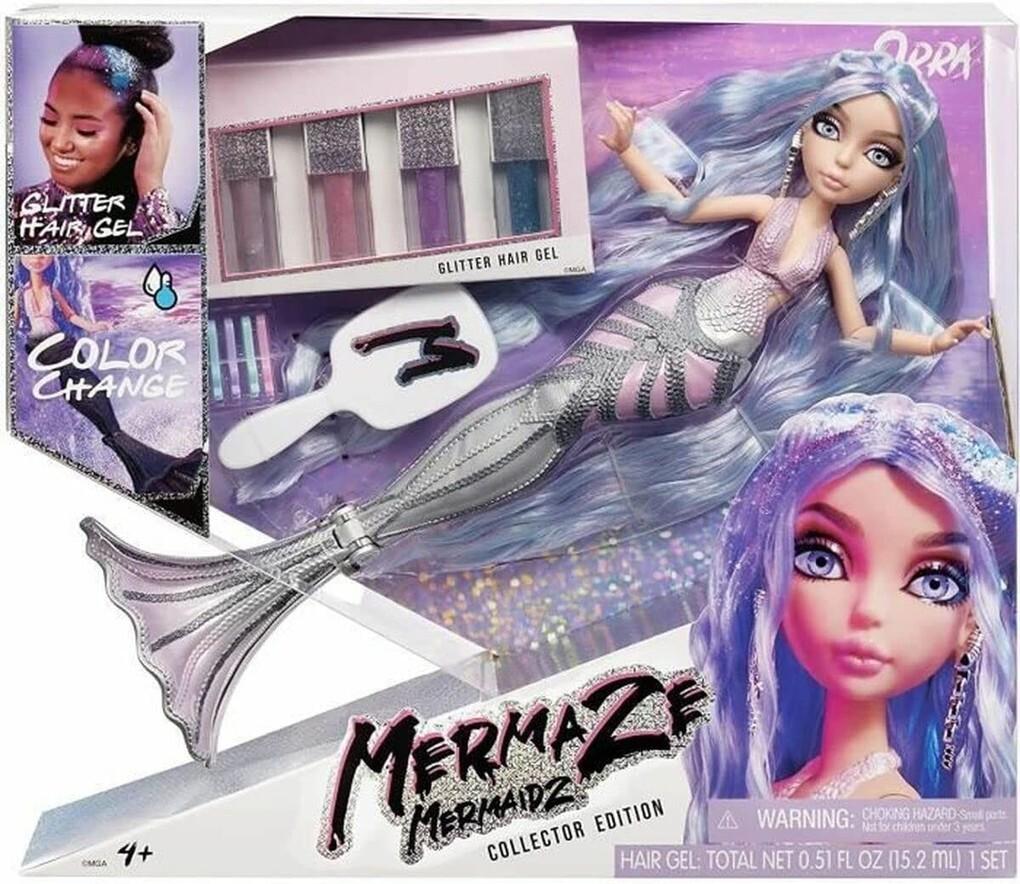 MGA 580843EUC - Mermaze Mermaidz Collector Edition, ORRA, Meerjungfrau-Puppe zum Stylen mit Farbwechsel-Funktion und Zubehör