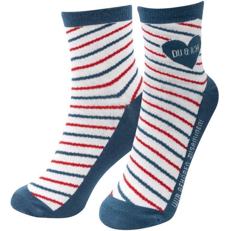 Zaubersocken Motiv "Du & Ich", Herrensocken