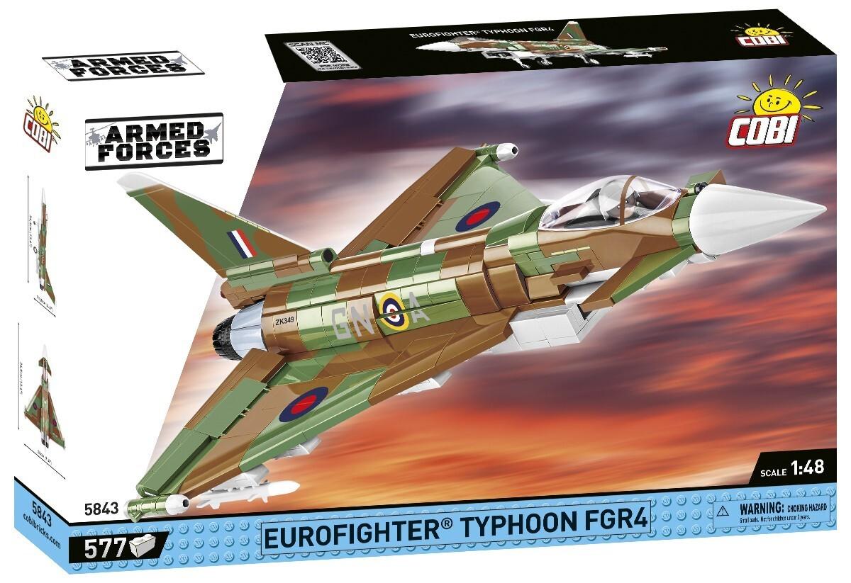 COBI Armed Forces 5843 - RAF Typhoon FGR4 "GiNA", Bausatz 1:48, 577 Klemmbausteine