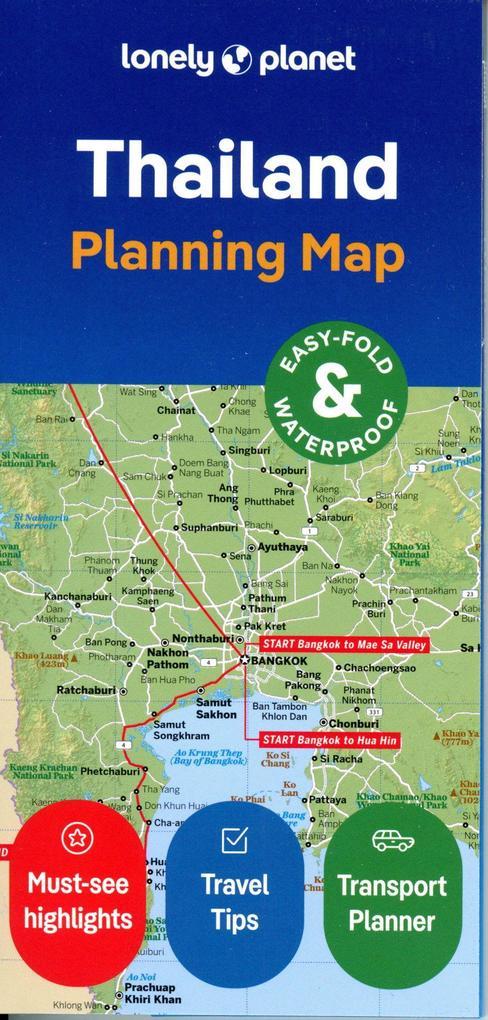 Lonely Planet Thailand Planning Map