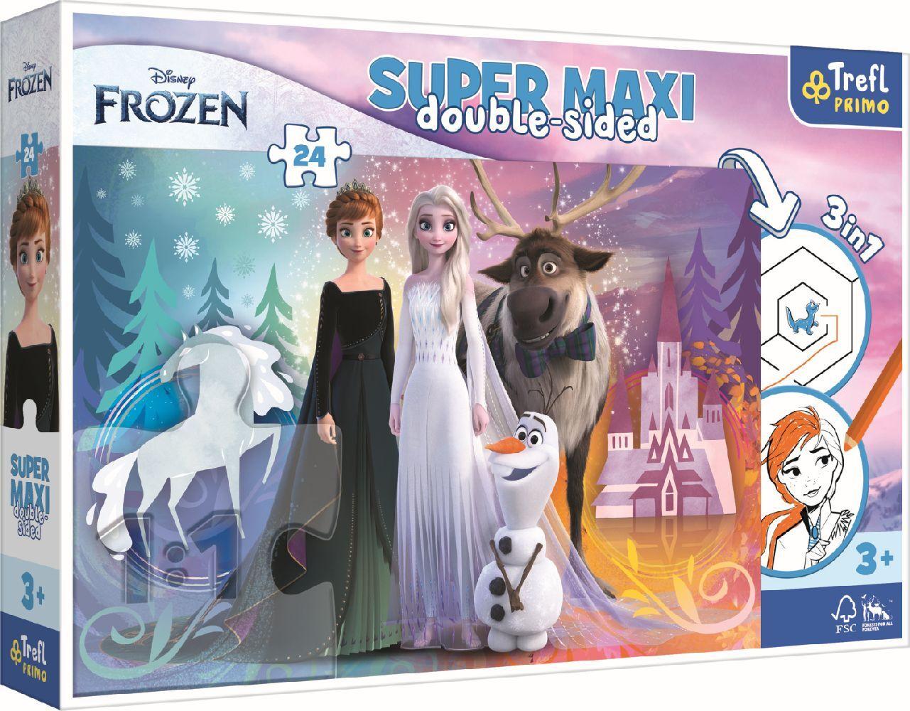 Primo Super Maxi Puzzle 24 Teile und Malvorlage Disney Frozen 2
