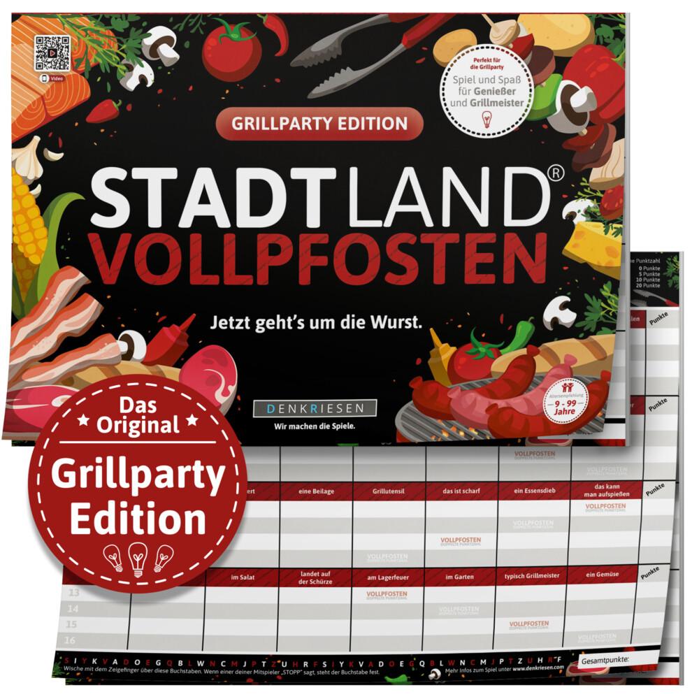 DENKRIESEN - STADT LAND VOLLPFOSTEN® - GRILLPARTY EDITION - "Jetzt geht's um die Wurst." - A4