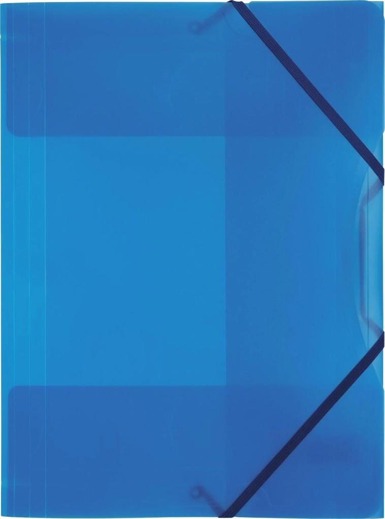 Folia Sammelmappe aus Kunststoff mit Gummiband, DIN A4, transparent, farbig sortiert