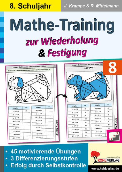 Mathe-Training zur Wiederholung und Festigung / Klasse 8