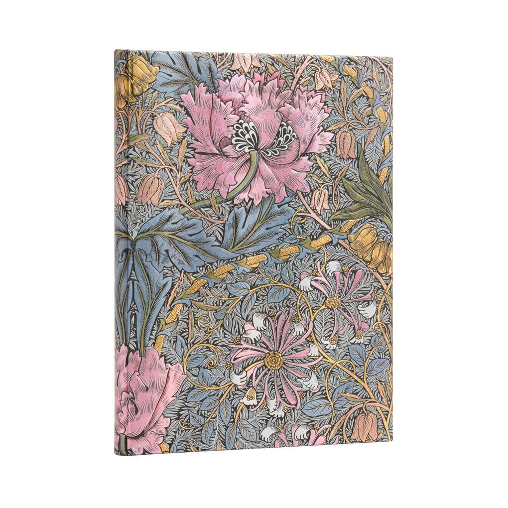 Paperblanks Morris Pink Honeysuckle William Morris Hardcover Ultra Unlined Elastic Band Closure 144 Pg 120 GSM