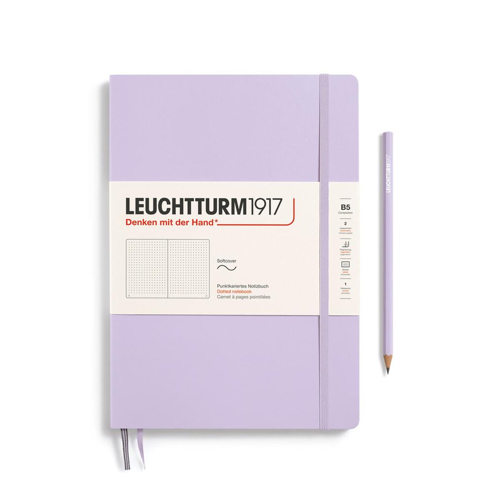 Notizbuch Composition (B5), Softcover, 123 nummerierte Seiten, Lilac, Dotted