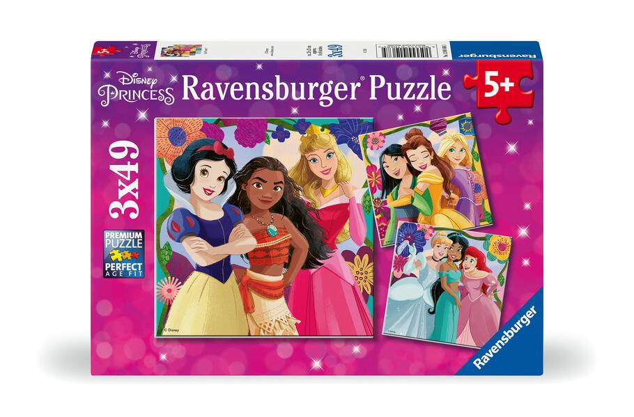 Ravensburger Kinderpuzzle 12001068 - Girl Power! - 3x49 Teile Disney Princess Puzzle für Kinder ab 5 Jahren