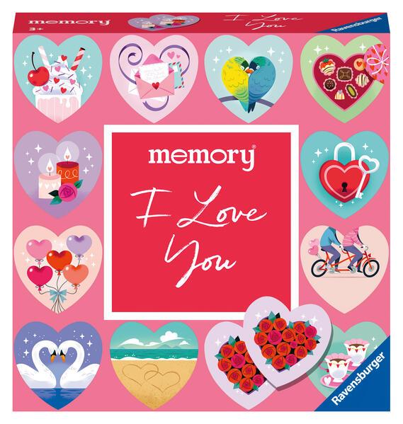 Ravensburger moments memory® I love you - 22398 - Ravensburger Spieleklassiker - 24 in Herzform gestanzte Kartenpaare sagen: Ich hab dich lieb
