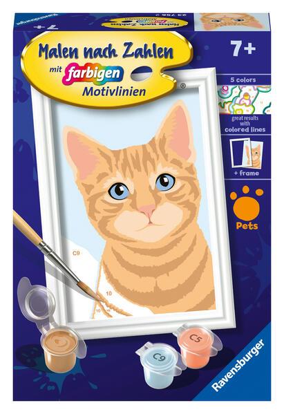 Ravensburger Malen nach Zahlen 23756 - Niedliche Katze - Kinder ab 7 Jahren