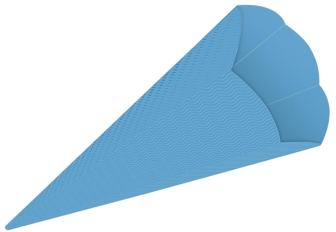 URSUS Schultüten 3D-Schultüten, kaliforniablau, Höhe: 68 cm, Durchmesser: 20 cm