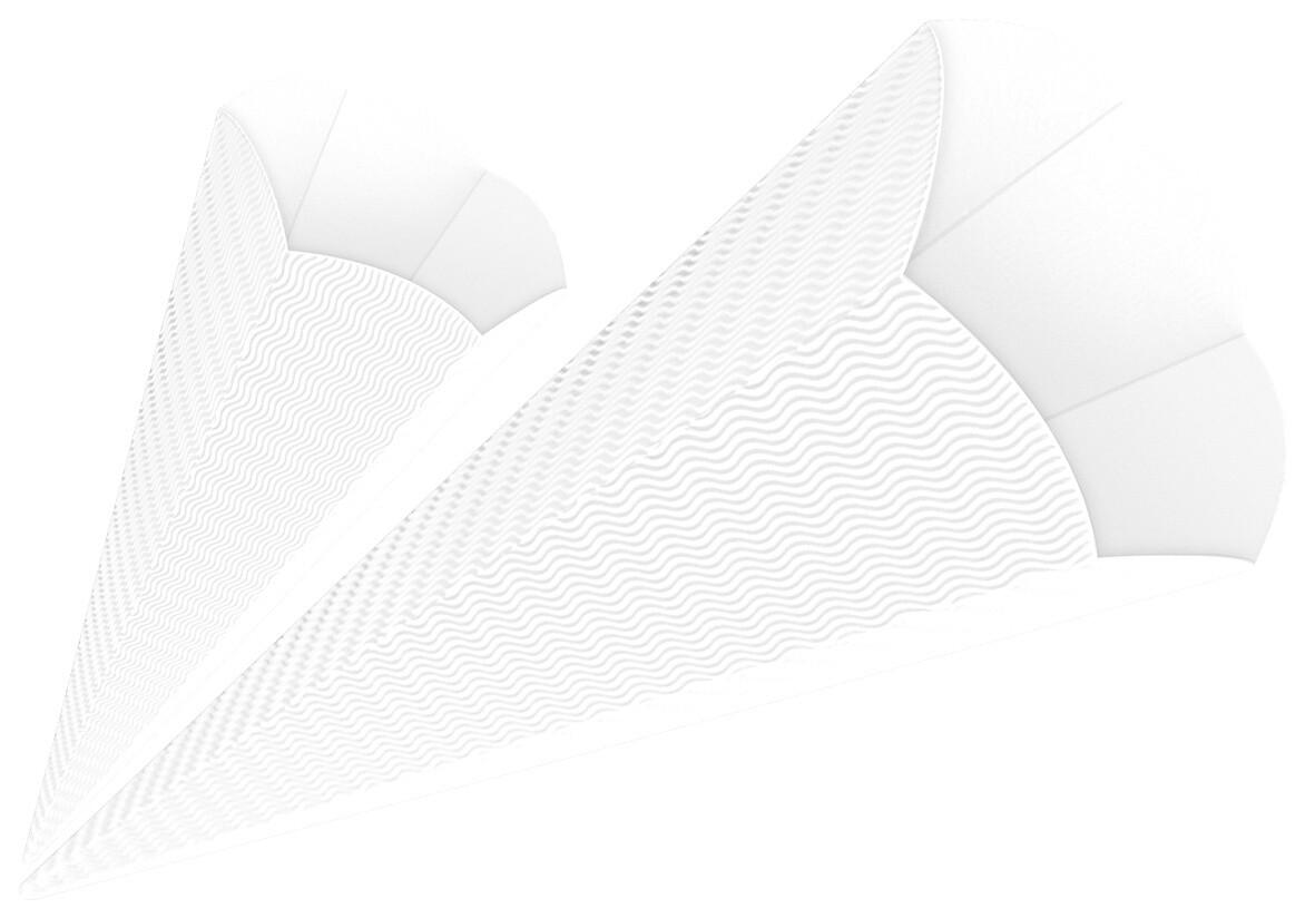 URSUS Schultüten 3D-Schultüten, weiß, Höhe: 68 cm, Durchmesser: 20 cm