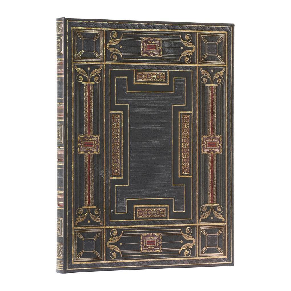 Paperblanks Onyx Asterales Hardcover Journal Ultra Lined Elastic Band Closure 144 Pg 120 GSM