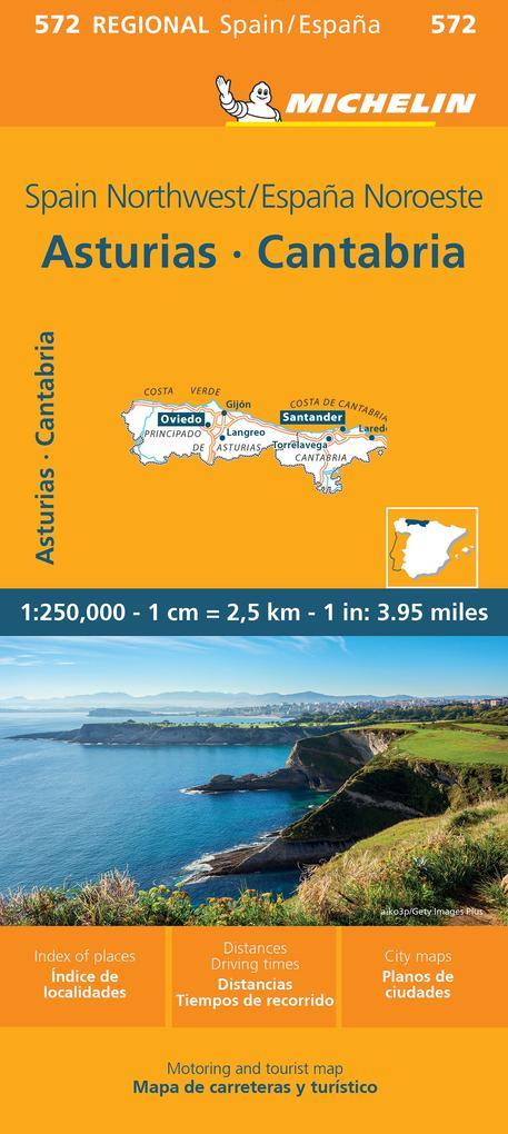 Asturias Cantabria - Michelin Regional Map 572