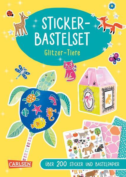 Sticker-Bastelset: Glitzer-Tiere