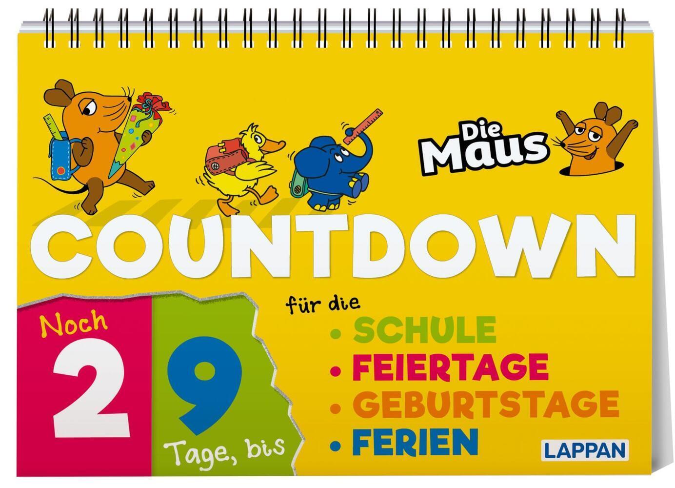 Countdown für die Schule mit der Maus