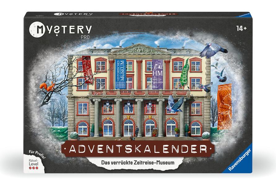 Ravensburger 23853 - Mystery PRO Adventskalender - Das verrückte Zeitreisemuseum - 24 Rätsel für EXIT-Begeisterte Profis ab 14 Jahren