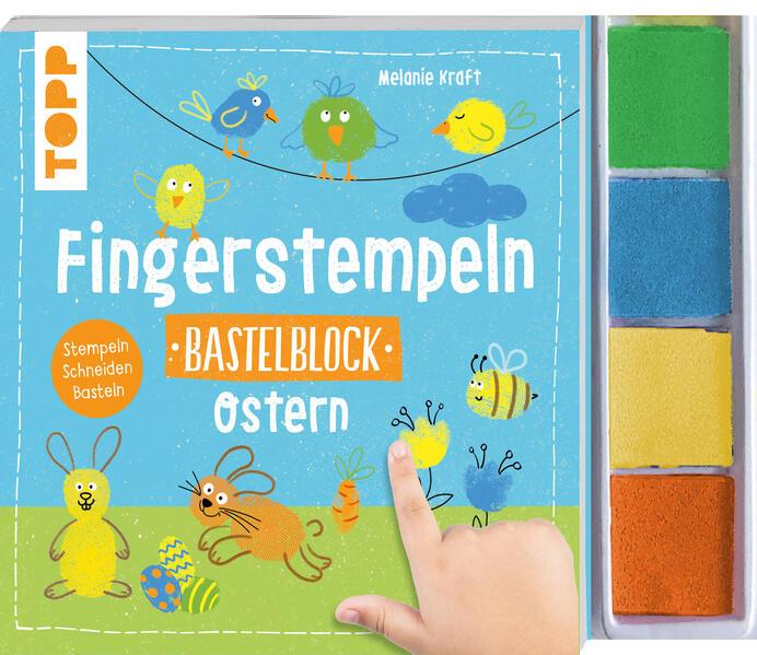 Fingerstempeln. Bastelblock Ostern