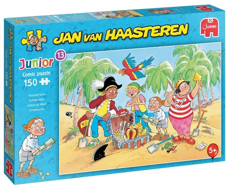 Jumbo 1110100034 - Jan van Haasteren Junior 13, Schatzsuche Comic-Puzzle, 150 Teile