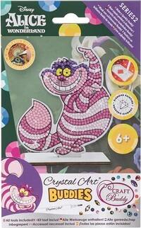 Craft Buddy CAFGR-DNY018 - Crystal Art Buddies, Disney Alice im Wonderland, Series 2, Grinsekatze, Figur 11 cm, Kristallkunst-Bastelset