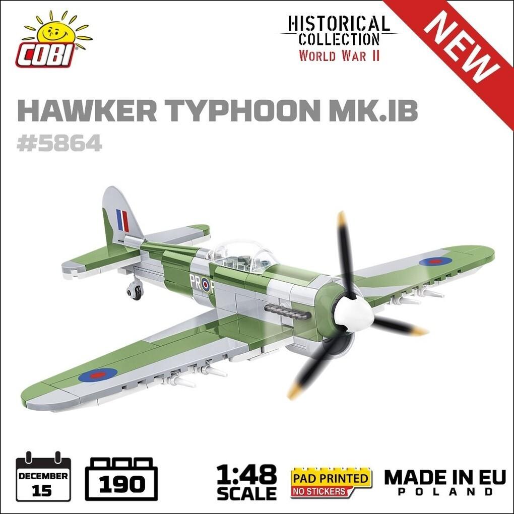 COBI Historical Collection 5864 - Hawker Typhoon NK.IB, WWII, 190 Klemmbausteine