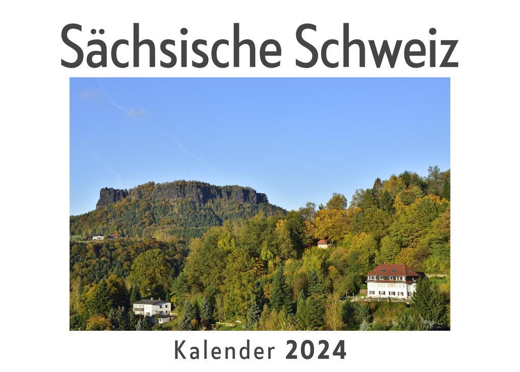 Sächsische Schweiz (Wandkalender 2024, Kalender DIN A4 quer, Monatskalender im Querformat mit Kalendarium, Das perfekte Geschenk)