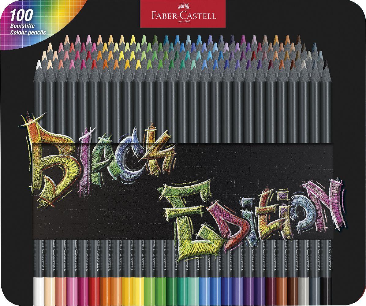 Faber-Castell Buntstifte Black Edition 100er Metalletui