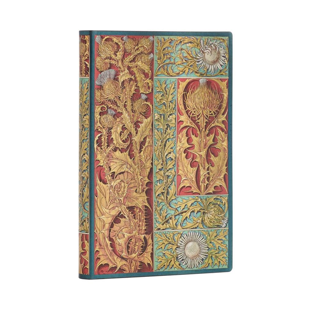 Paperblanks Wild Thistle Vox Botanica Softcover Flexi Mini Lined Elastic Band Closure 208 Pg 80 GSM