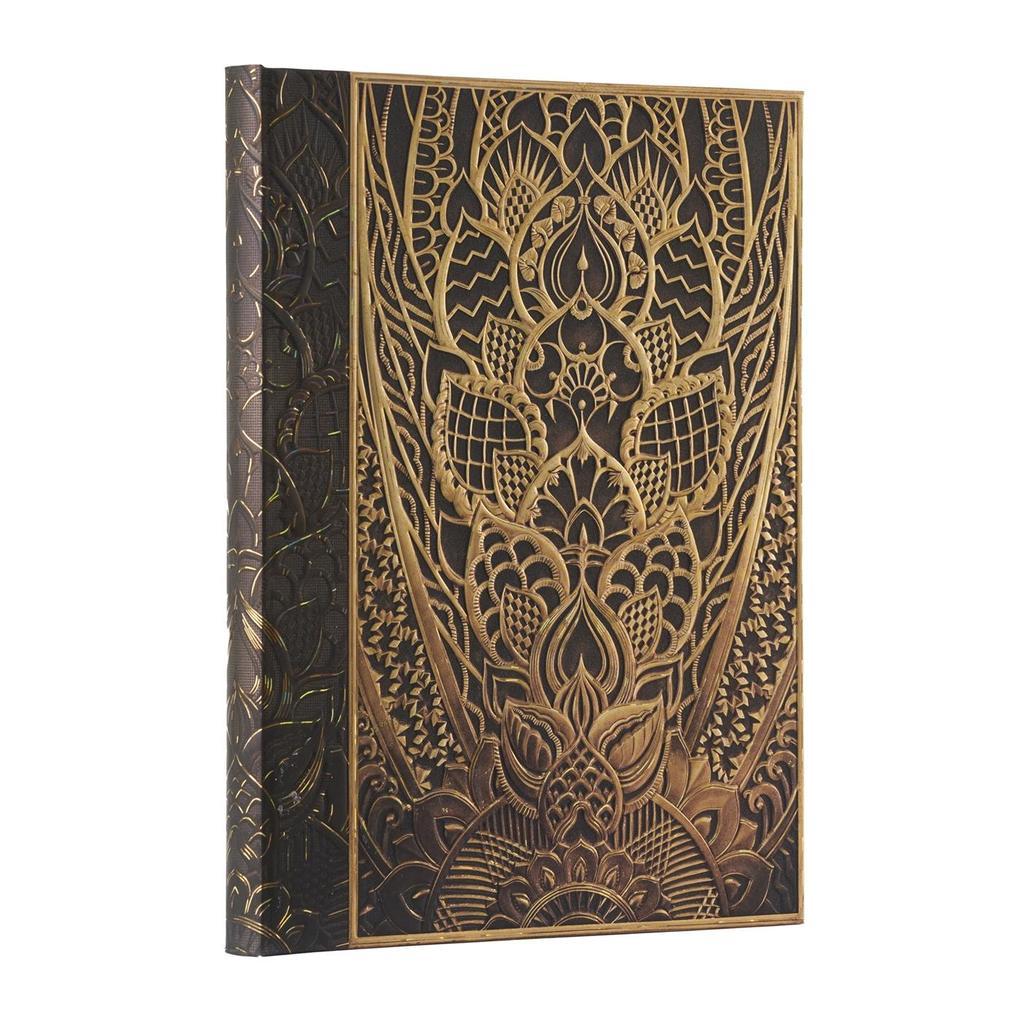 Paperblanks the Chanin Rise New York Deco Hardcover Journal Ultra Unlined Elastic Band Closure 144 Pg 120 GSM