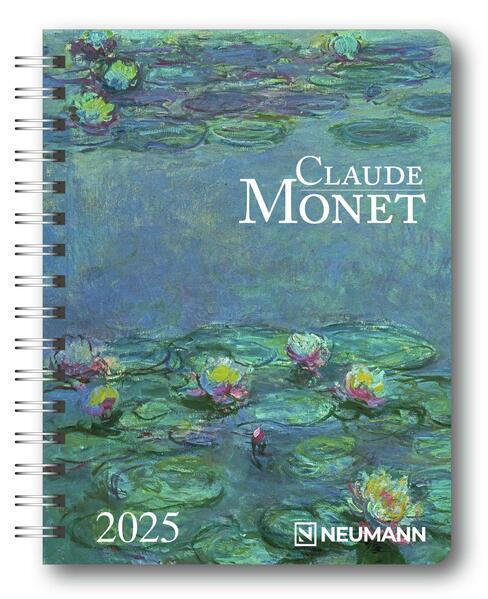 Claude Monet 2025 - Diary - Buchkalender - Taschenkalender - Kunstkalender - 16,5x21,6