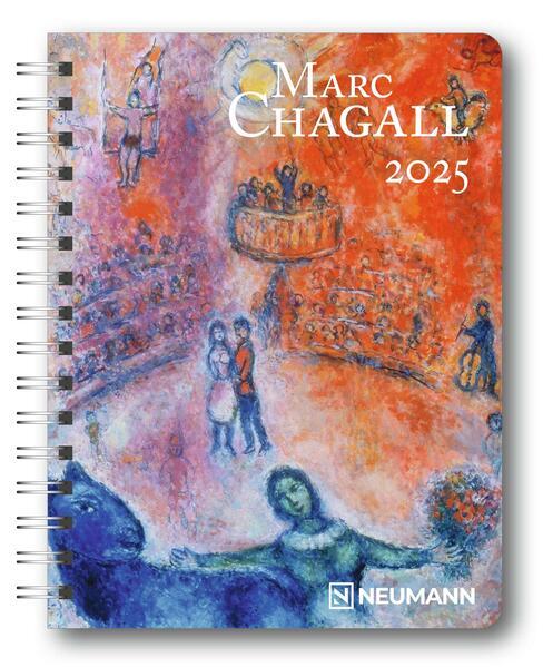 Marc Chagall 2025 - Diary - Buchkalender - Taschenkalender - Kunstkalender - 16,5x21,6