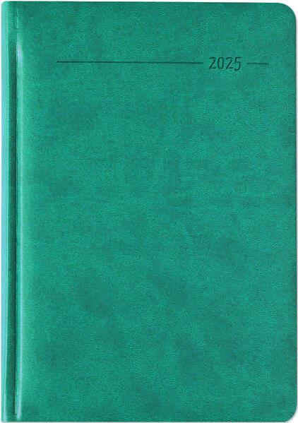 Buchkalender Tucson türkis 2025 - mit Registerschnitt - Büro-Kalender A5 - 1 Tag 1 Seite - 416 Seiten - Tucson-Einband - Zettler