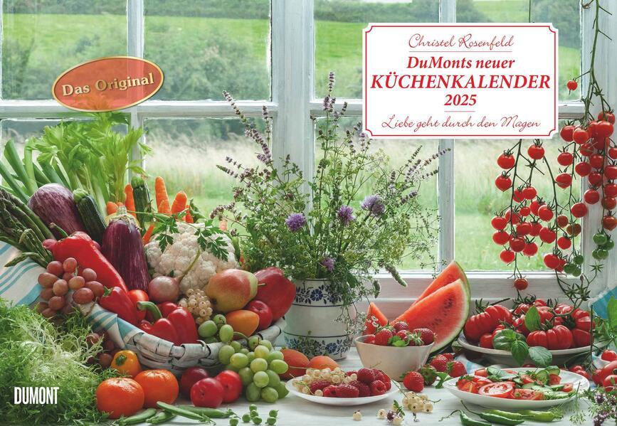 DUMONT - DUMONTS neuer Küchenkalender 2025 Broschürenkalender, 42x29cm, Wandkalender mit Rezepten und Gedichten, seit 35 Jahren der meistverkaufte Küchenkalender Deutschlands