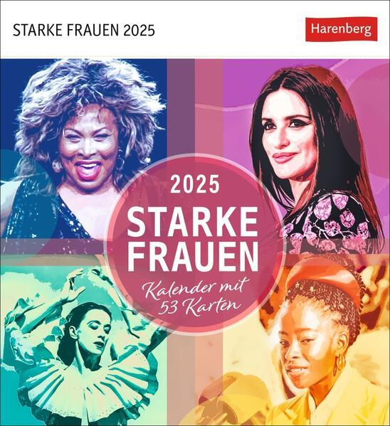 Starke Frauen Postkartenkalender 2025 - Kalender mit 53 Karten