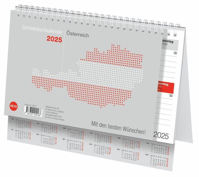 Schreibtischkalender Österreich klein 2025